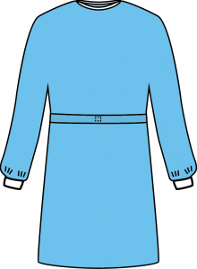 Drawing of SMS medical gown